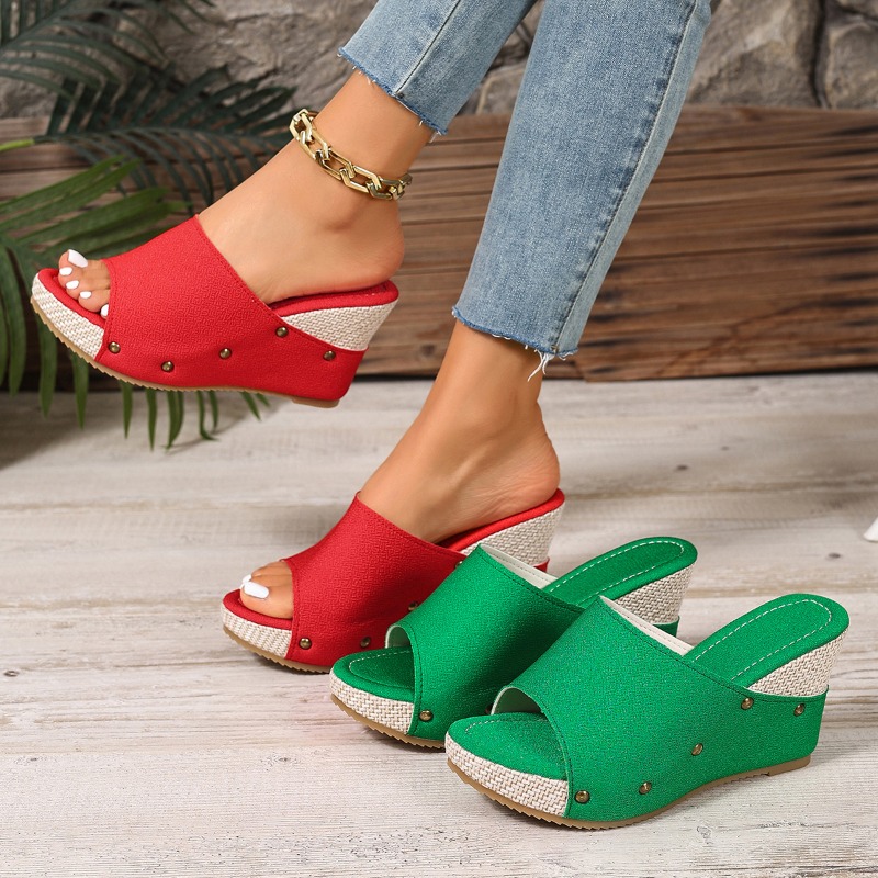 Wedge Espadrille Women - 2026年夏新作 レディース スリッパ エスパドリーユ ウェッジサンダル オープン