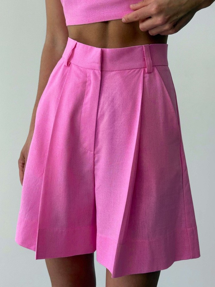 Linen Pant Wide - カジュアルなリネンワイドレッグショーツ、ゆったりフィット、スリム効果のあるハイウエストPU生地のフォーマルパンツ、中年女性に適しています。