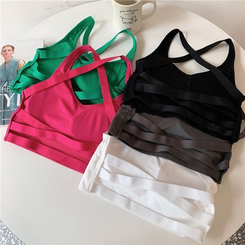 女性のスポーツブラ,シームレス,セクシー,ヨガ,フィットネス - Bralette Triangle Set のレビューと価格