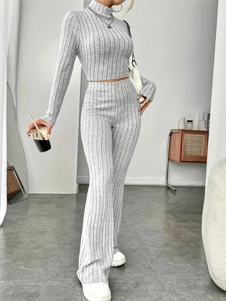 女性のマッチングニット 2 ピース ボディコン スーツ女性ト - Crop Top Crochet のレビューと価格