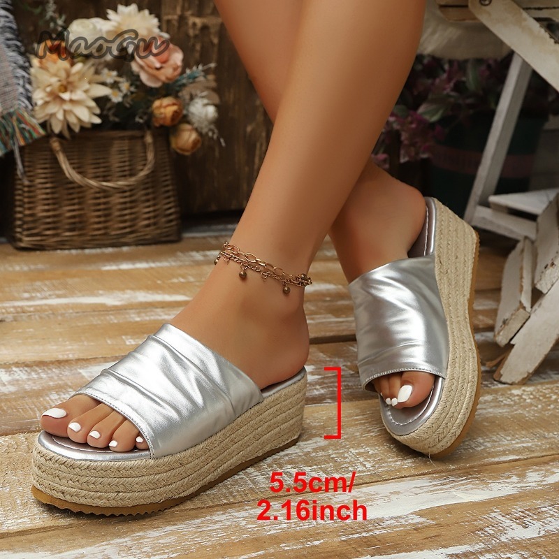 レディース ラッフル エスパドリーユ ウェッジ スライド サ - Wedge Espadrille Women のレビューと価格