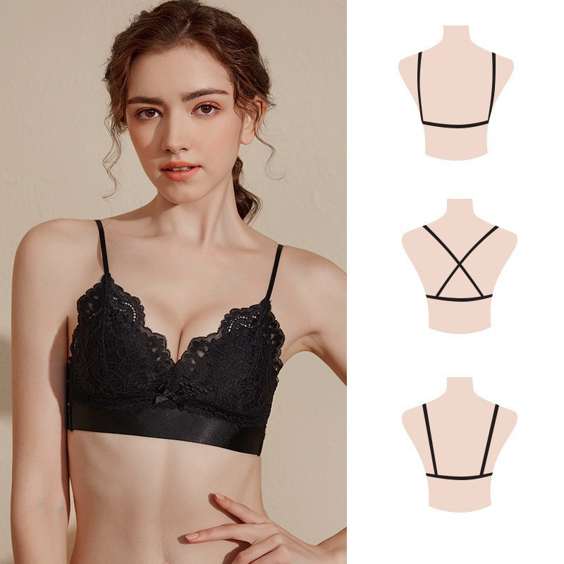 フレンチランジェリー Bralette ワイヤレスプッシュア - Bralette Triangle Set のレビューと価格