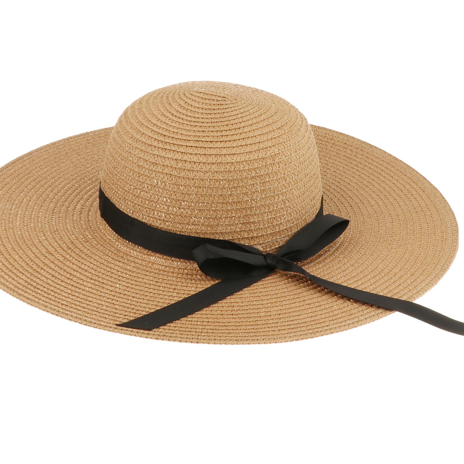 女性用夏用麦わら帽子 バイザー付き 折りたたみ式 ロールアッ - Hat Floppy Wide のレビューと価格