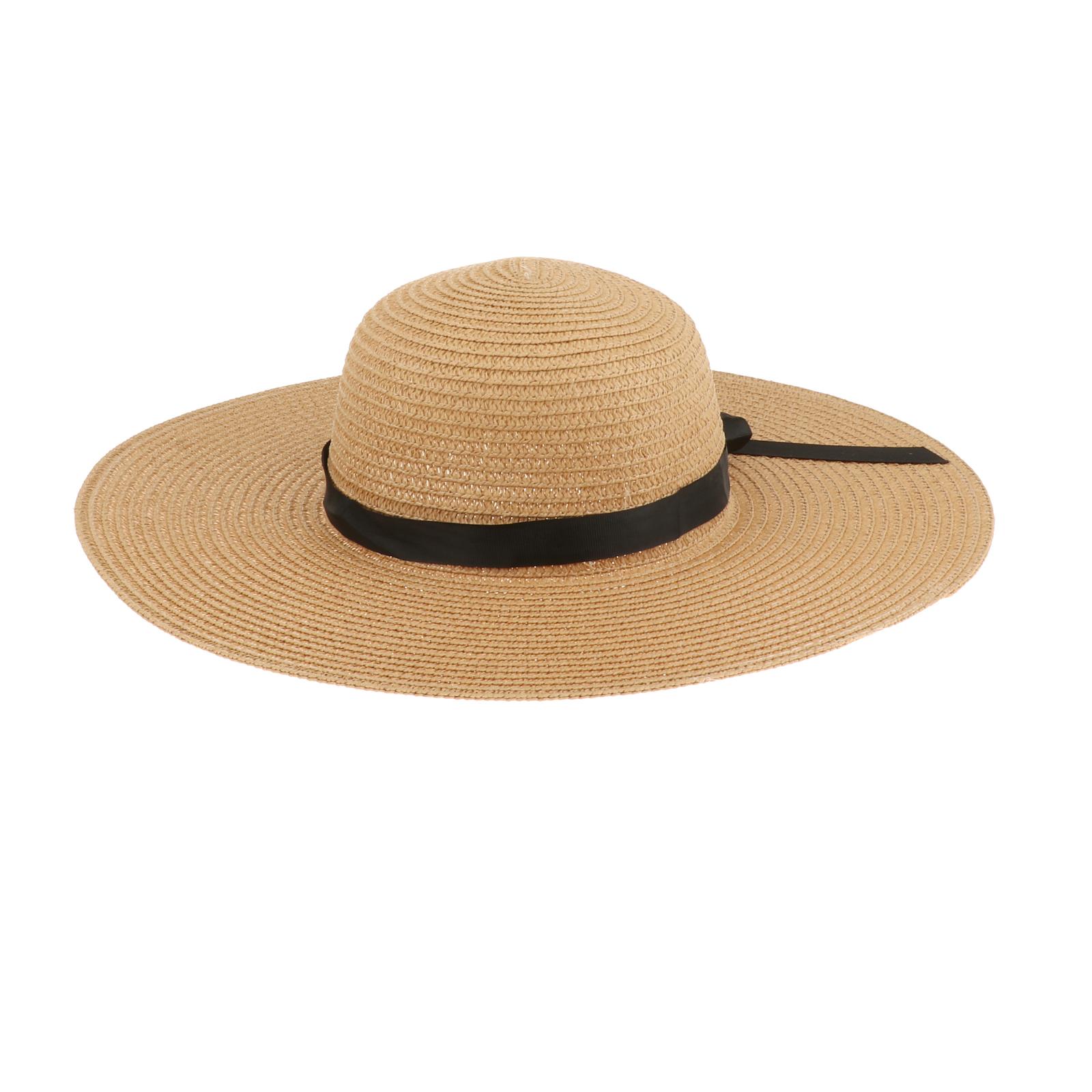 女性用夏用麦わら帽子 バイザー付き 折りたたみ式 ロールアッ - Hat Floppy Wide のレビューと価格